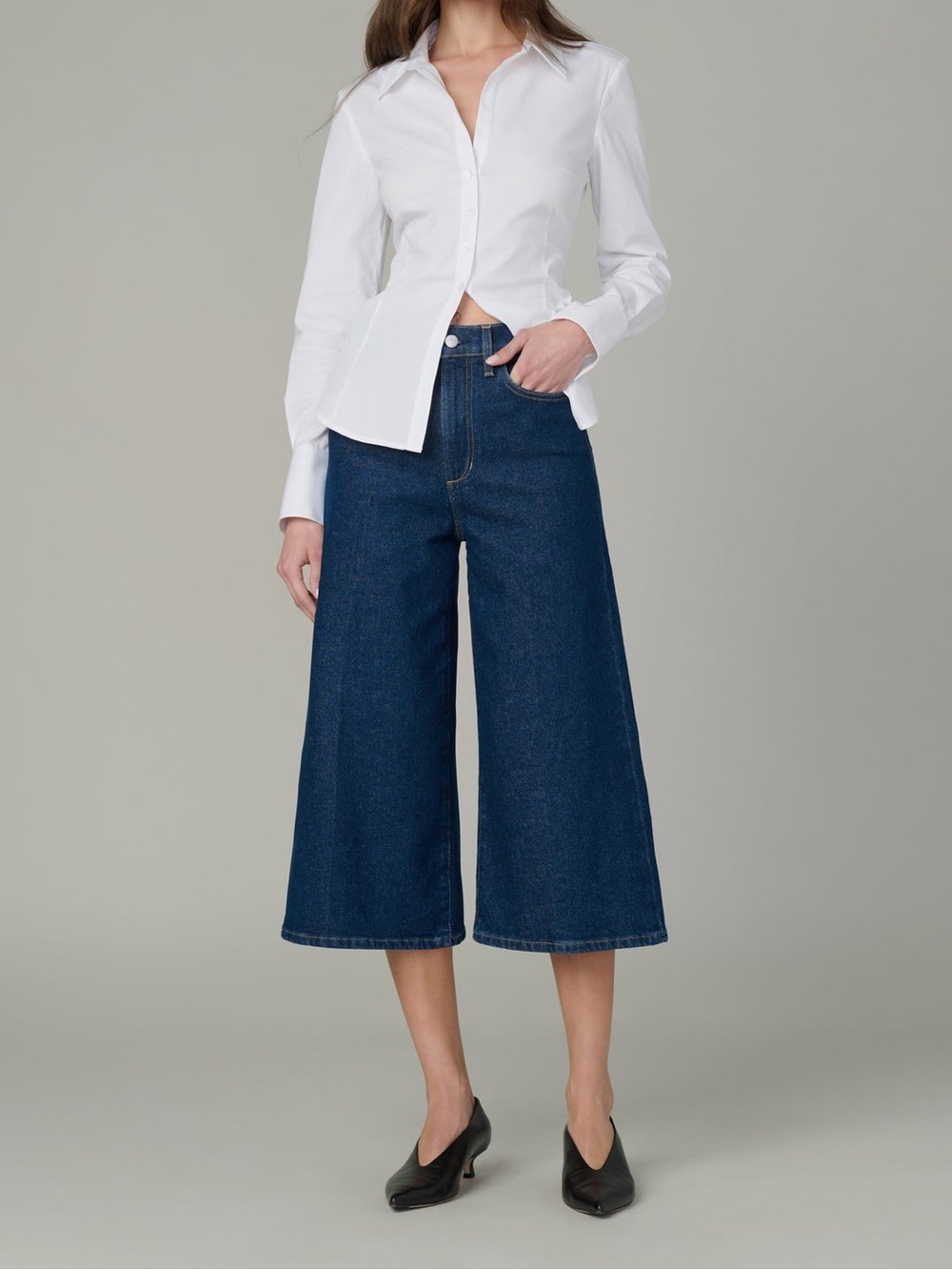 Women JOE’S Trendy Garb The Culotte Levitate Blue denim Jean High Rise Wide leg